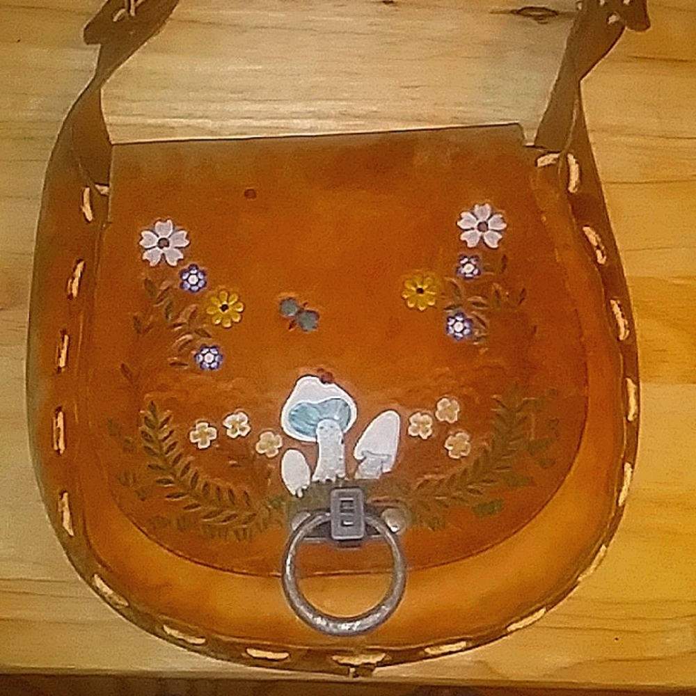 1960's leather crossbody bag